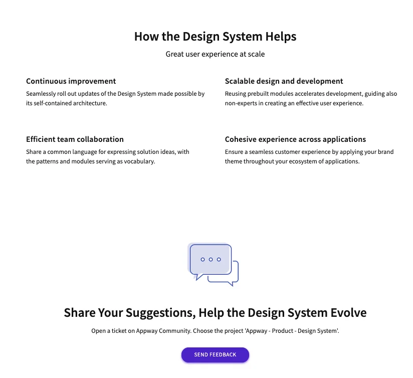 How the Design System helps, and a call to send feedback