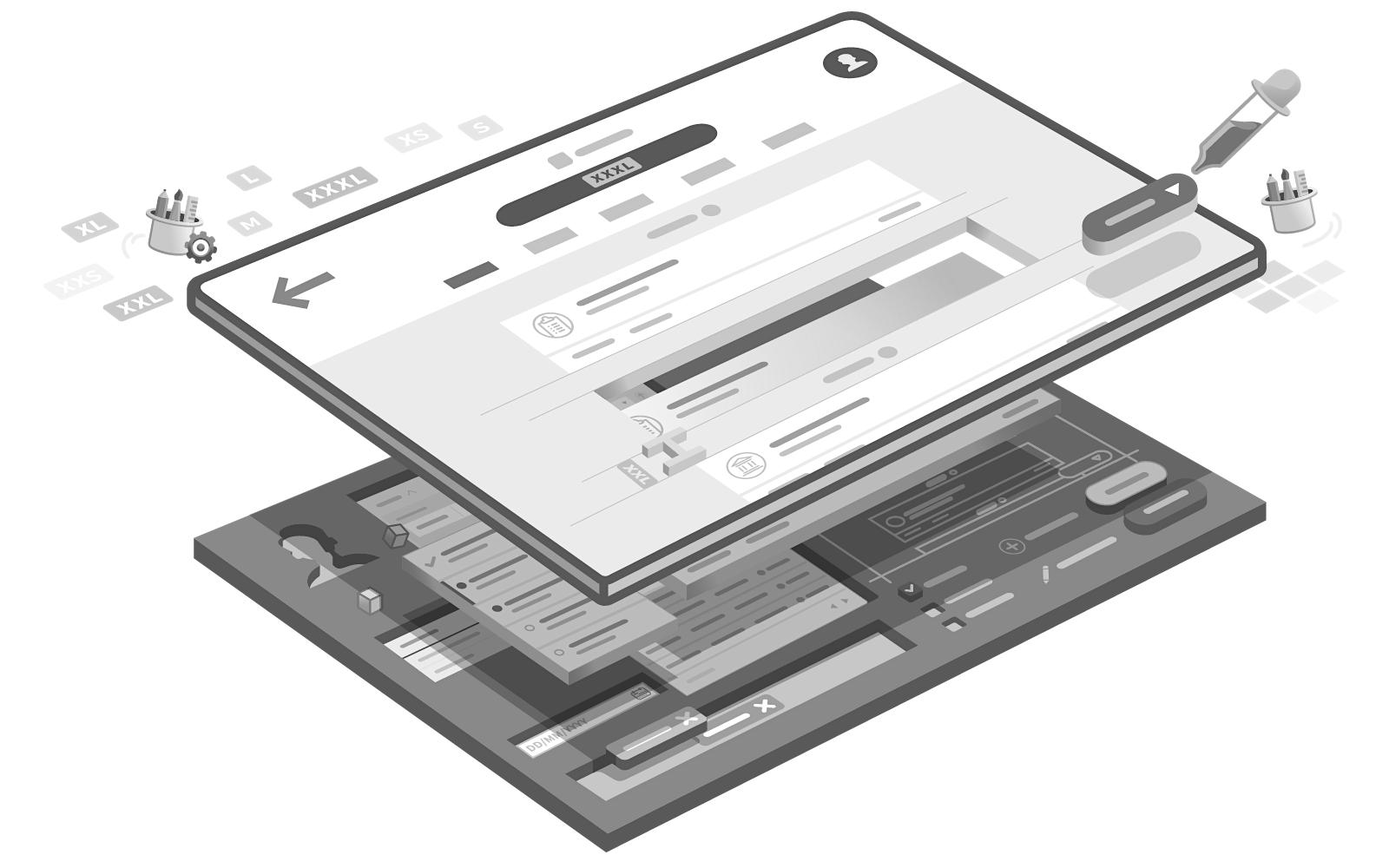 Pictogram explaining the Design System